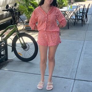 Poupette St Barth Orange Romper